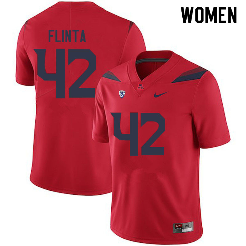 Women #42 TJ Flinta Arizona Wildcats College Football Jerseys Sale-Red - Click Image to Close